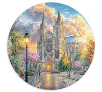 Autumn Cityscape 1000 Pièces Puzzle Circulaire Puzzle Adulte pour Enfants Jeu Cadeau Unique Difficile Impossiblepour Adultes Décoration pour Enfants Cadeau 1000pcs (67.5x67.5cm)