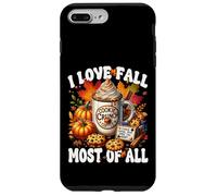 Autumn Coffee Mug Graphic for Women I Love Fall Most of All Coque pour iPhone 7 Plus/8 Plus