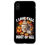 Autumn Coffee Mug Graphic for Women I Love Fall Most of All Coque pour iPhone XS Max