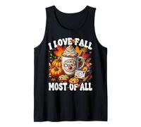 Autumn Coffee Mug Graphic for Women I Love Fall Most of All Débardeur