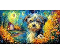 Autumn-Dachshund-with-Heart-Shaped-Leaf Puzzle 1000 pièces Papier recyclé Idée Cadeau Parfaite Jeu Stimulant pour Relaxation, créativité et Cadeaux pour Adultes 70x50/1000 pièces