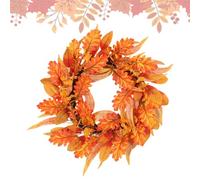 Autumn Door Wreath - Farmhouse Maple Leaf Design, Rustic Porch Hanging
