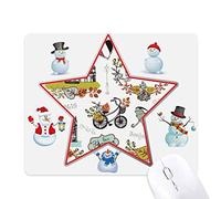 Autumn Eiffel Paris France Graffiti Christmas Snowman Family Star Mouse Pad