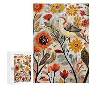 Autumn Floral Birds Art Print Puzzle 1000 Pièces Educa Jouet en Bois Cadeau Unique Décoration Intérieure Jeu Éducatif Challenge Toy Adultes Et Enfants À Partir De 14 Ans 300 PCS