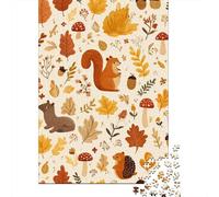 Autumn Forest Animals Pattern-3 Puzzle 1000 Pièces Educa Jouet en Bois Cadeau Unique De l'art De La Décoration Jeu Éducatif Challenge Toy pour Adultes Et Enfants À Partir De 12 Ans 70x50cm/1000pcs