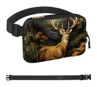 Autumn Forest Deer-1875 Sac banane unisexe style : sacs banane tendance, sacs à bandoulière sport minces à la mode pour jogging, randonnée, randonneur, femme, homme, multicolore, 4 x 23 x 15 cm,