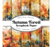 Autumn Forest Scrapbook Paper: Watercolor Woodland Landscape Double Sided Craft Paper for Gift Wrapping, Great For Craft Projects, Scrapbooking Paper, ... Collage and Origami, Paper Size 8.5" x 8.5"