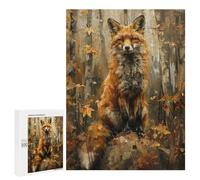Autumn Fox in Forest-1 Puzzle 1000 Pièces Educa Jouet en Bois Cadeau Unique Décoration Intérieure Jeu Éducatif Challenge Toy Adultes Et Enfants À Partir De 14 Ans 500 PCS