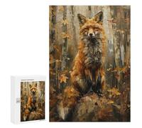 Autumn Fox in Forest-1 Puzzle 1000 Pièces Educa Jouet en Bois Cadeau Unique Décoration Intérieure Jeu Éducatif Challenge Toy Adultes Et Enfants À Partir De 14 Ans 300 PCS
