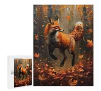 Autumn Fox in Forest Puzzle 1000 Pièces Educa Jouet en Bois Cadeau Unique Décoration Intérieure Jeu Éducatif Challenge Toy Adultes Et Enfants À Partir De 14 Ans 500 PCS