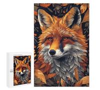 Autumn Fox Portrait-2 Puzzle 1000 Pièces Educa Jouet en Bois Cadeau Unique Décoration Intérieure Jeu Éducatif Challenge Toy Adultes Et Enfants À Partir De 14 Ans 1000 PCS