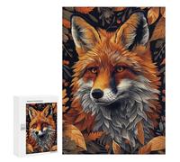 Autumn Fox Portrait-2 Puzzle 1000 Pièces Educa Jouet en Bois Cadeau Unique Décoration Intérieure Jeu Éducatif Challenge Toy Adultes Et Enfants À Partir De 14 Ans 300 PCS