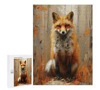 Autumn Fox Portrait-3 Puzzle 500 Pièces Educa Jouet en Bois Cadeau Unique Décoration Intérieure Jeu Éducatif Challenge Toy Adultes Et Enfants À Partir De 14 Ans 500 PCS