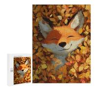 Autumn Fox Portrait Puzzle 1000 Pièces Educa Jouet en Bois Cadeau Unique Décoration Intérieure Jeu Éducatif Challenge Toy Adultes Et Enfants À Partir De 14 Ans 500 PCS
