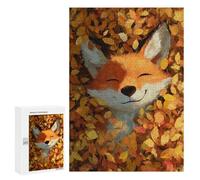 Autumn Fox Portrait Puzzle 1000 Pièces Educa Jouet en Bois Cadeau Unique Décoration Intérieure Jeu Éducatif Challenge Toy Adultes Et Enfants À Partir De 14 Ans 300 PCS