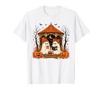 Autumn Ghosts Cosy Reading Spooky Season T-Shirt Graphique avec Valeur