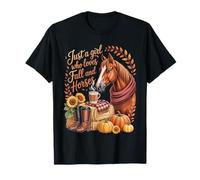 Autumn Girl Just a Girl Who Loves Fall and Horses Women Girl T-Shirt