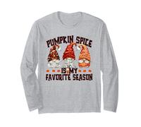 Autumn GNOME for Women Pumpkin Spice is My Favorite Season Manche Longue