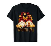 Autumn Gnomes Couple with Pumpkins for Women Happy Fall Yall T-Shirt