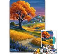 Autumn Landscape with Village and Tree Puzzle 1000pcs (38x26cm) Adulte | Profitez de cette activité puzzle du w nd pendant les soirées calmes, pour une pause sans écran.