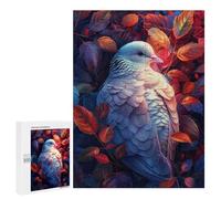 Autumn Leaf Pigeon Artwork Puzzle 500 Pièces Educa Jouet en Bois Cadeau Unique Décoration Intérieure Jeu Éducatif Challenge Toy Adultes Et Enfants À Partir De 14 Ans 500 PCS