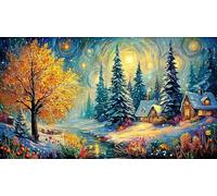 Autumn-Leaves-Heart-with-Pumpkin 1000 pièces Puzzle pour Adultes Jeu Familial Amusant & Stimulant Jeux éducatifs Extremement Difficile pour Adultes et Enfants de 12 Ans et Plus 38x52/1000 pièces