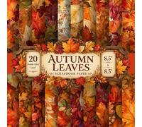 Autumn Leaves Scrapbook Paper: 20 Double-Sided Sheets, 20 Designs, 8.5" x 8.5", Rich Gold Accented Watercolour Botanical Craft Pad Featuring Maple, ... Collage & Seasonal Mixed Media Projects