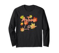 Autumn Love Feuilles d'automne Cozy Season Vibes Manche Longue