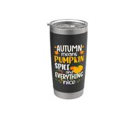 Autumn Means Pumpkin Spice and Everything Nice Thanksgiving Gobelet isotherme en acier inoxydable double paroi