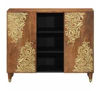 ""Autumn Mega Sale""Commode/Buffet moderne 1 PC - Vidaxl - Classeur de rangement - avec porte Marron 90x33x75 cm Bois de mangue massif