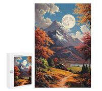 Autumn Moonlit Mountain Landscape Puzzle 1000 Pièces Educa Jouet en Bois Cadeau Unique Décoration Intérieure Jeu Éducatif Challenge Toy Adultes Et Enfants À Partir De 14 Ans 1000 PCS
