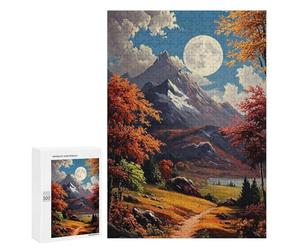 Autumn Moonlit Mountain Landscape Puzzle 1000 Pièces Educa Jouet en Bois Cadeau Unique Décoration Intérieure Jeu Éducatif Challenge Toy Adultes Et Enfants À Partir De 14 Ans 300 PCS