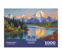 Autumn Neige Vallée de la Montagne Puzzle 1000 Pièces Adultes intéressant Puzzles 1000 Pièce Jeu Éduchatif Cadeau 70x50cm/1000pcs