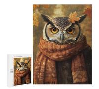 Autumn Owl with Scarf Puzzle 500 Pièces Educa Jouet en Bois Cadeau Unique Décoration Intérieure Jeu Éducatif Challenge Toy Adultes Et Enfants À Partir De 14 Ans 500 PCS