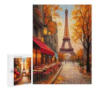 Autumn Paris Street Scene Puzzle 1000 Pièces Educa Jouet en Bois Cadeau Unique Décoration Intérieure Jeu Éducatif Challenge Toy Adultes Et Enfants À Partir De 14 Ans 500 PCS