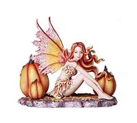 Autumn Pumpkin Fairy Fall Decorative Statue by Artist Amy Brown Fairy Figurine Tabletop Decorative Accent