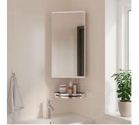 ""Autumn sale""Armoire à miroir Support/Meuble WC - Grand espace - Armoire de bain à miroir d'angle blanc 30x24x60 cm 2025149982