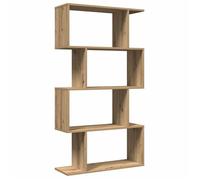 ""Autumn sale""Bibliothèque contemporaine design VIDAXL - étagère à domicile séparatrice de pièce à 4 niveaux chêne artisanal