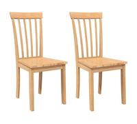 ""Autumn sale"" Chaises à manger ou salon 2 pcs bois massif naturel caoutchouc - 43x50x94 cm 7379