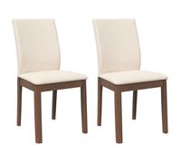""Autumn sale"" Chaises à manger ou salon coussins 2 pcs marron bois massif caoutchouc - 48.5x49x90 cm 5747
