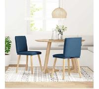 ""Autumn sale"" Chaises à manger ou salon ,(Set de 2), bleu tissu - 45x54x86 cm 6875