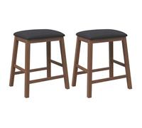 ""Autumn sale"" chaises de bar avec coussins 2 pcs marron bois massif d'hévéa - confort optimal - Contemporain - 52x41x63 cm