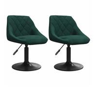 ""Autumn sale"" Chaises pivotantes à manger ou salon ,(Set de 2), vert foncé velours - 46x44x77.5 cm 7918