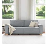 ""Autumn sale""élégant Canapé 3 places - avec accoudoirs - 100 % polyester - Gris clair 180 cm Tissu Home287895
