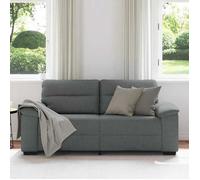 ""Autumn sale""élégant Canapé à 2 places - avec accoudoirs - 100 % polyester - gris foncé 140 cm tissu Home553270