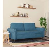 ""Autumn sale""élégant Canapé à 2 places - Loveseat/Sofa - 100 % polyester - Bleu 140 cm Velours Home686081