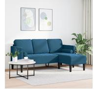 ""Autumn sale""élégant Canapé d'angle/Sofa - avec accoudoirs - Canapé en L Bleu 173x131x67 cm Velours Home178392