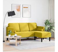 ""Autumn sale""élégant Canapé d'angle/Sofa - avec accoudoirs - Canapé en L Jaune 173x131x67 cm Velours Home207619