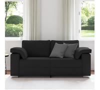 ""Autumn sale""élégant Canapé loveseat Canapé d'angle/Sofa - avec accoudoirs - noir 140 cm en tissu Home471314