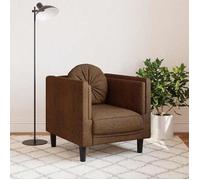 ""Autumn sale""élégant Chaise Canapé 1 position - Fauteuil de relaxation avec coussin marron similicuir daim Home556496